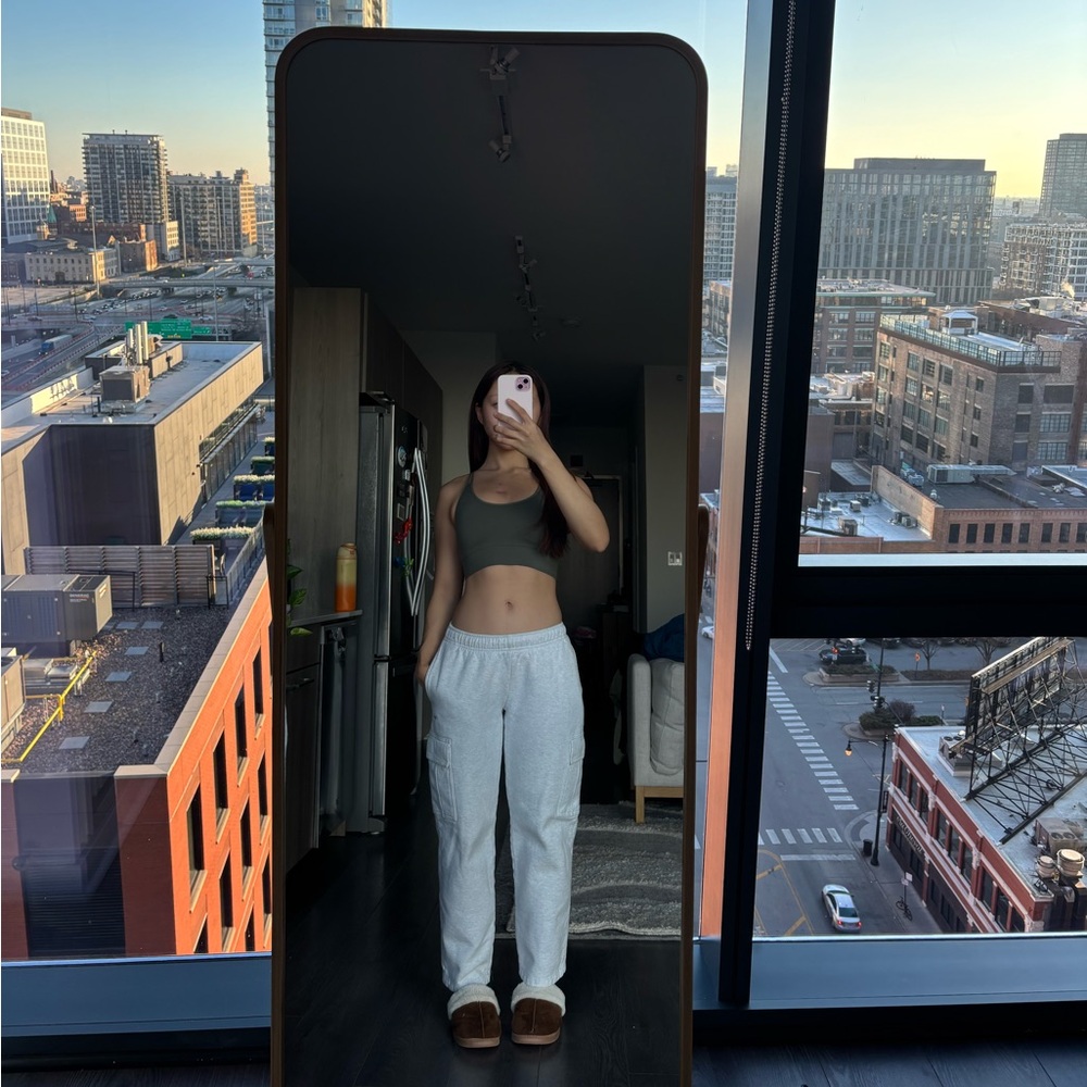 TNA/ARITZIA Cozy Fleece Mega Cargo™ Sweatpant in heather cloud white